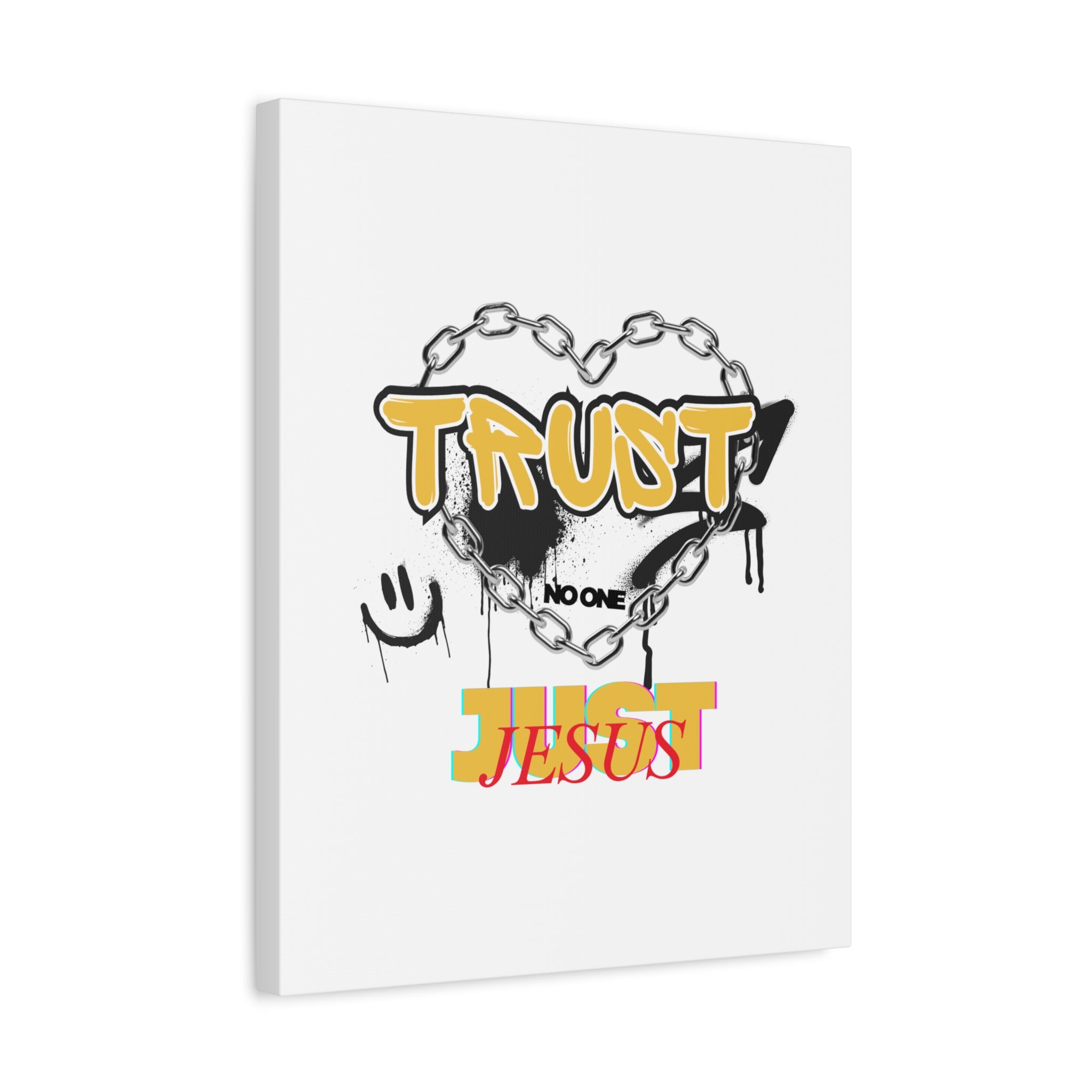 Trust No One Just Jesus Matte Canvas Wall Art