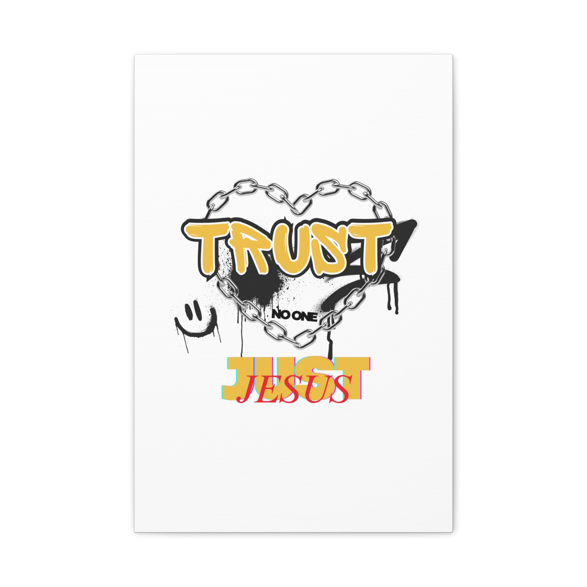 Trust No One Just Jesus Matte Canvas Wall Art