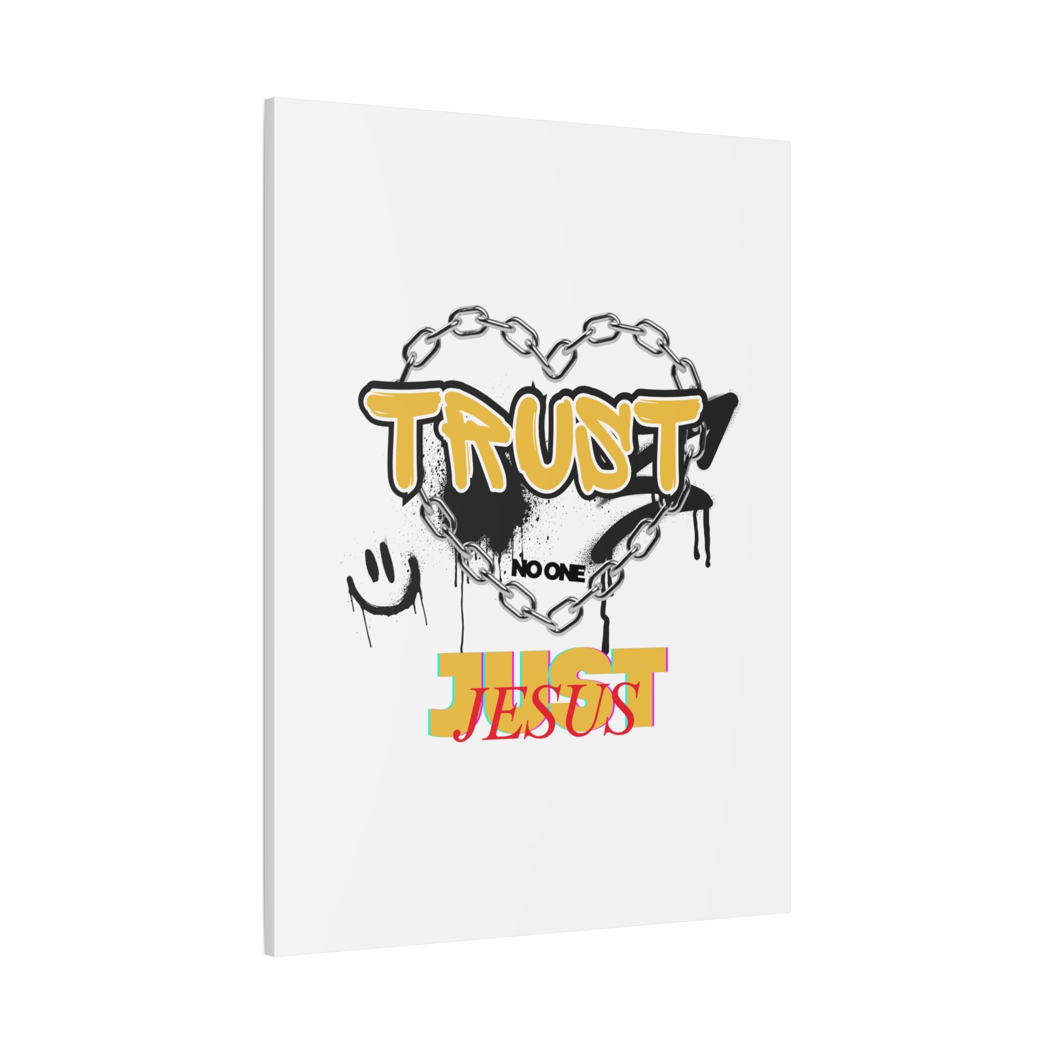 Trust No One Just Jesus Matte Canvas Wall Art