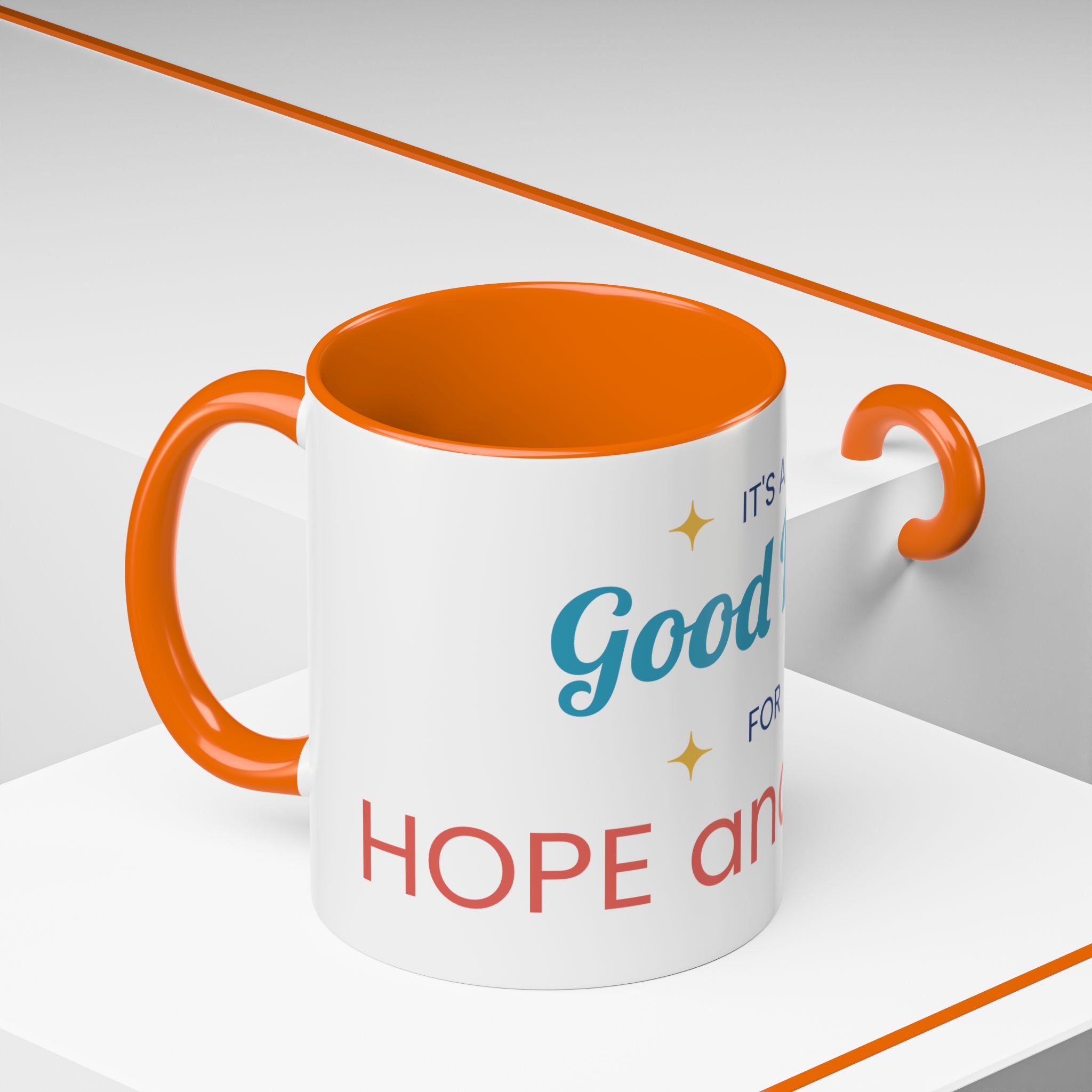 It's a Good Day for Hope and Faith Accent Coffee Mug – Inspirational Ceramic Tea Cup (11/15 oz)