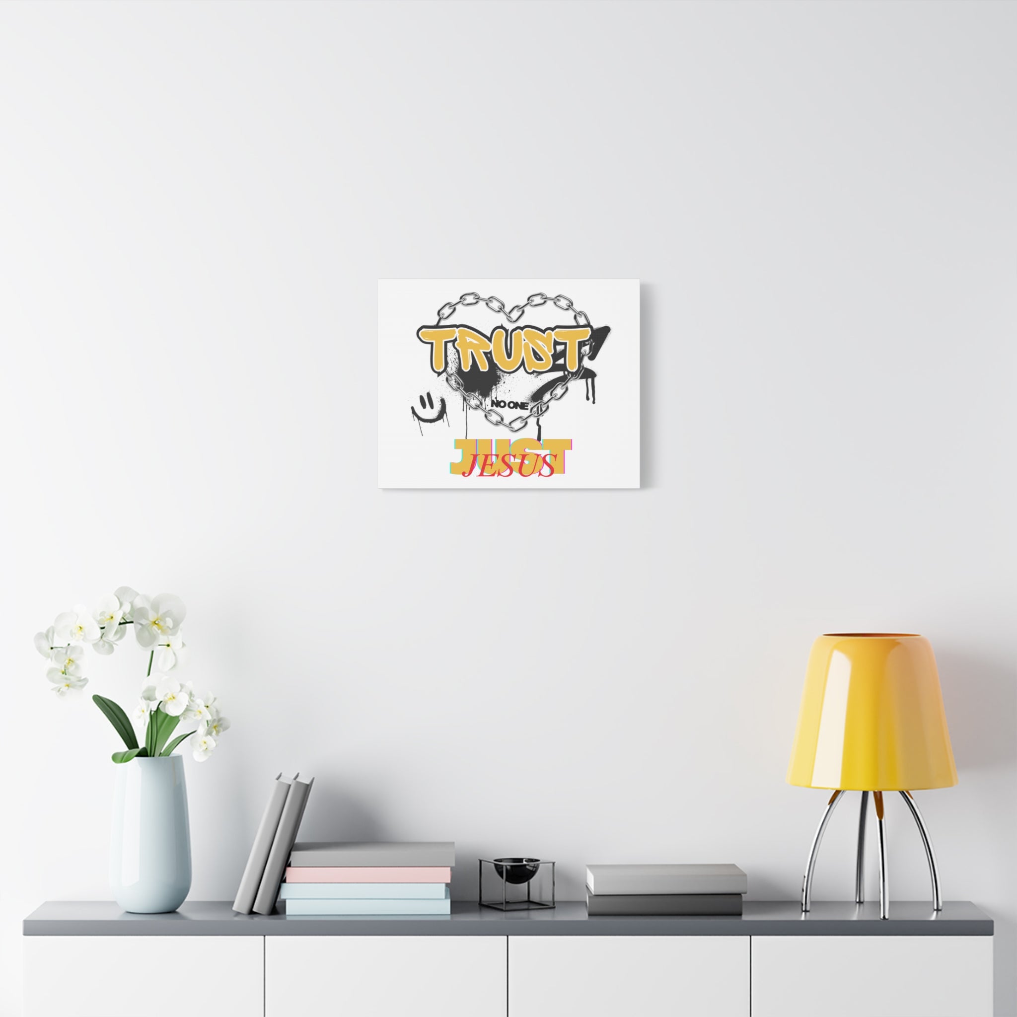 Trust No One Just Jesus Matte Canvas Wall Art