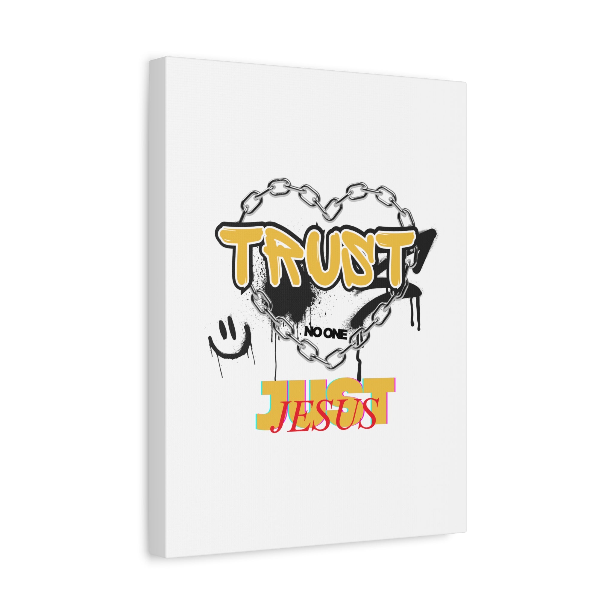 Trust No One Just Jesus Matte Canvas Wall Art