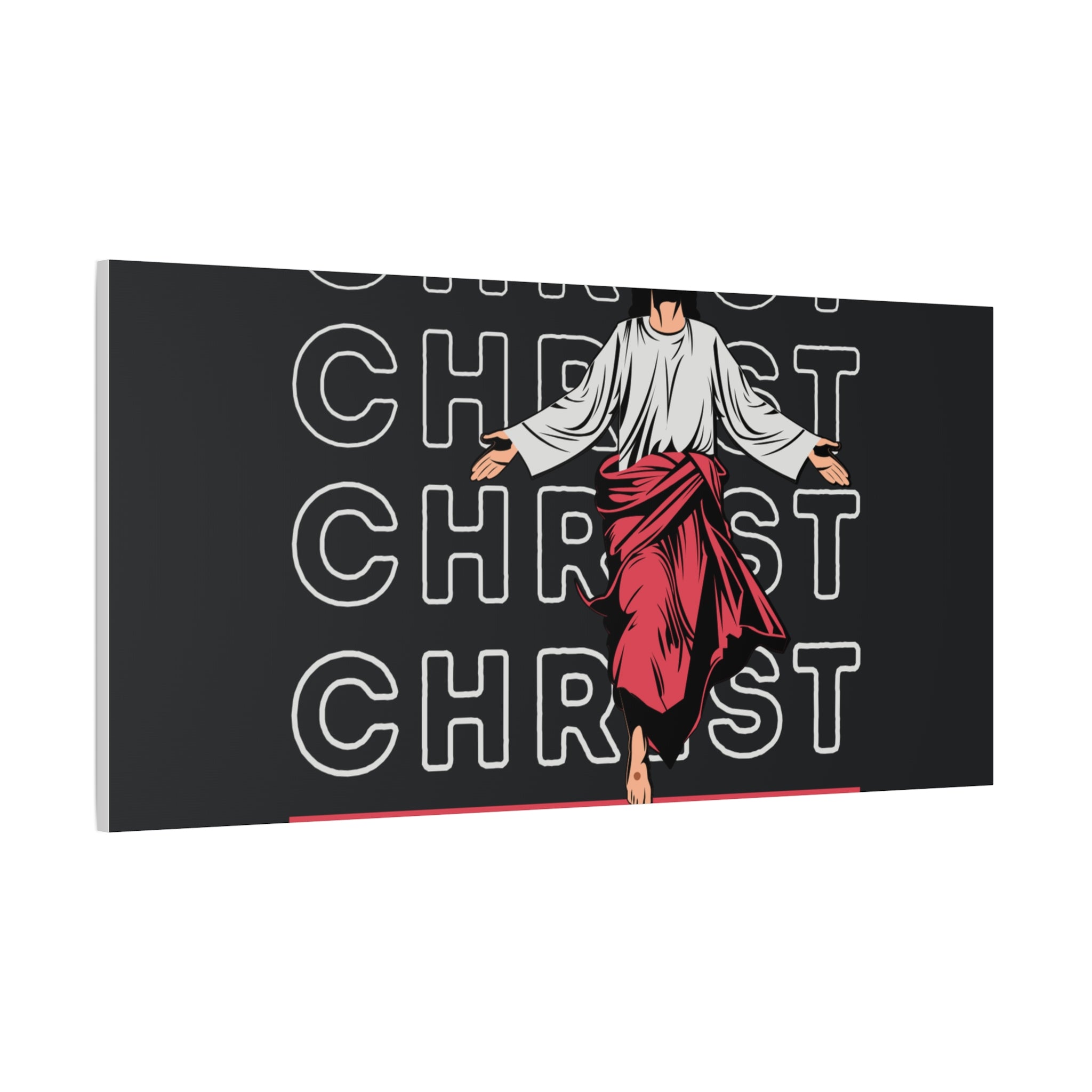 Christ Jesus Over Everything Canvas Wall Art — Inspirational Pastel Quote