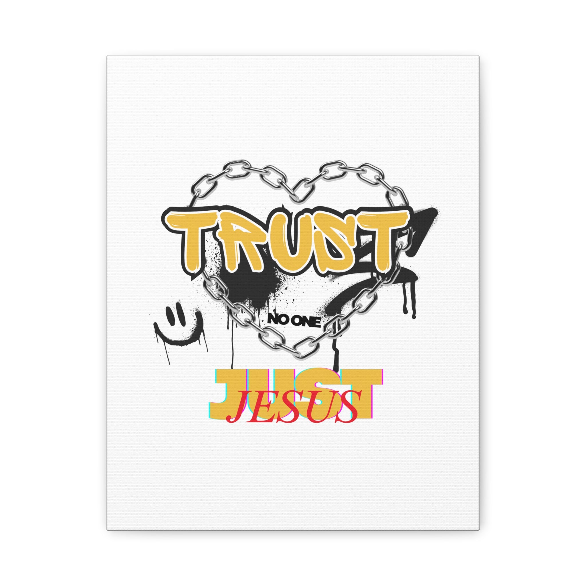 Trust No One Just Jesus Matte Canvas Wall Art