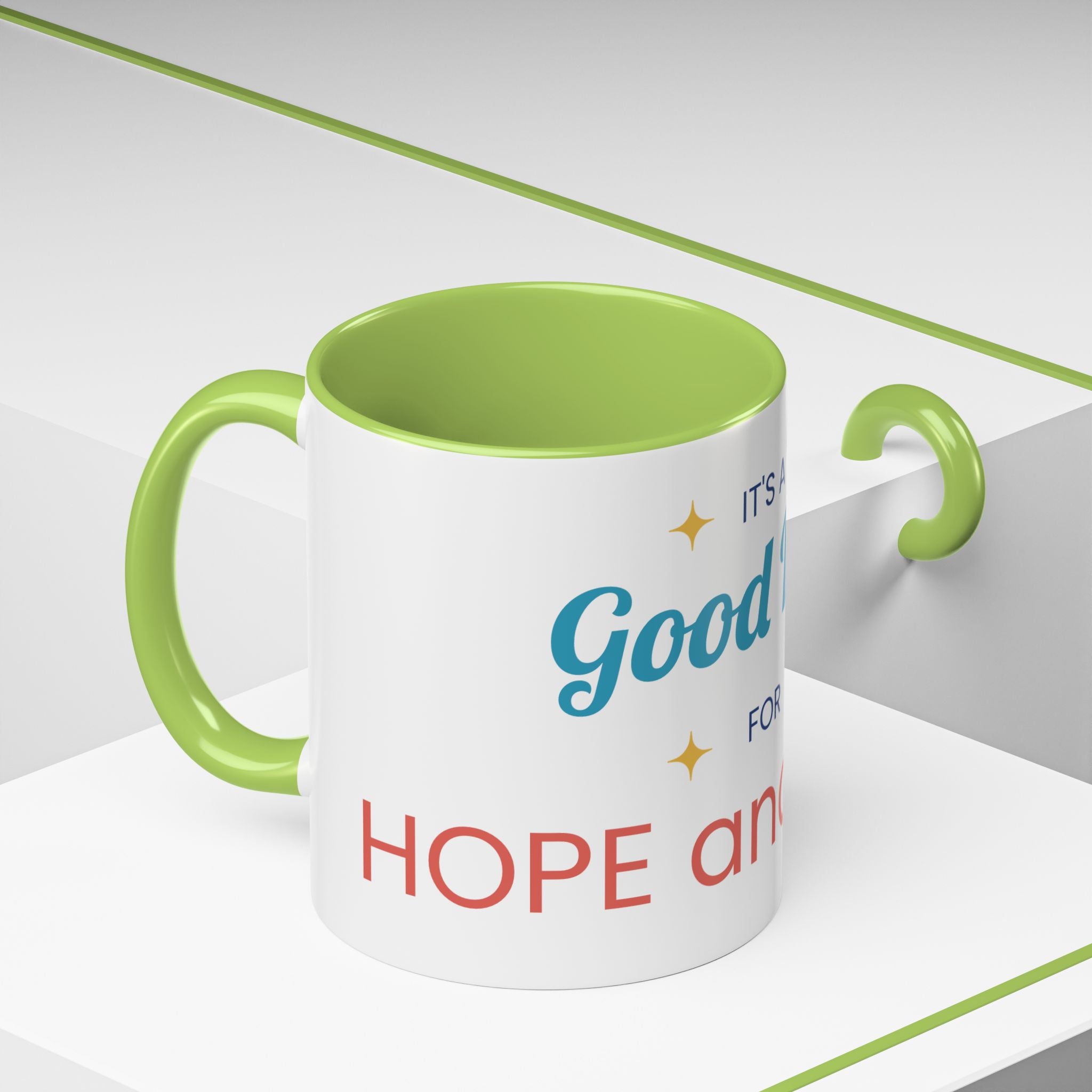 It's a Good Day for Hope and Faith Accent Coffee Mug – Inspirational Ceramic Tea Cup (11/15 oz)