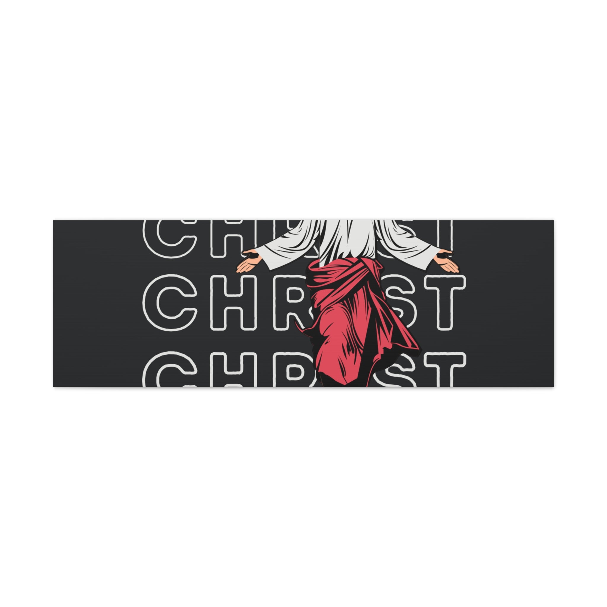 Christ Jesus Over Everything Canvas Wall Art — Inspirational Pastel Quote