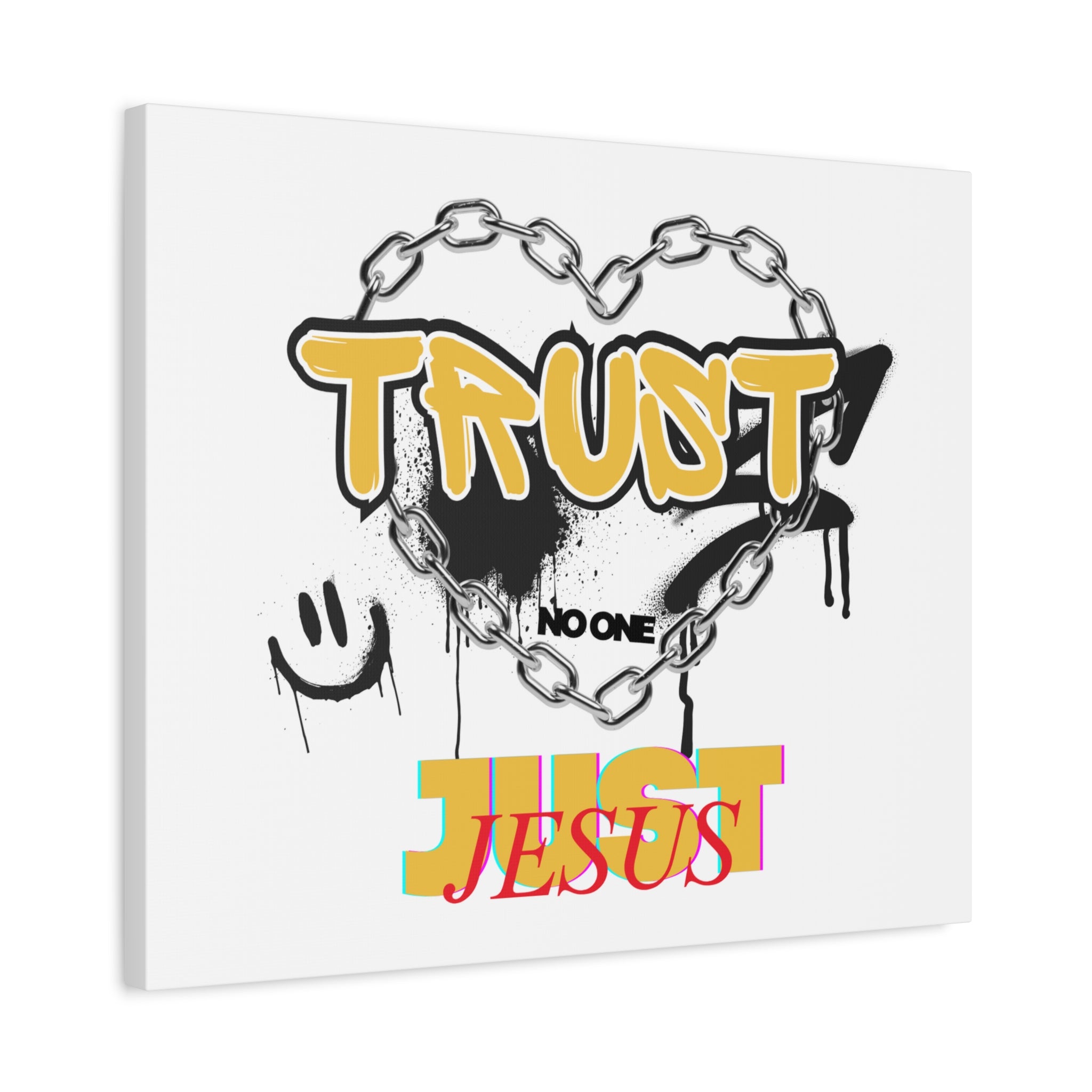 Trust No One Just Jesus Matte Canvas Wall Art
