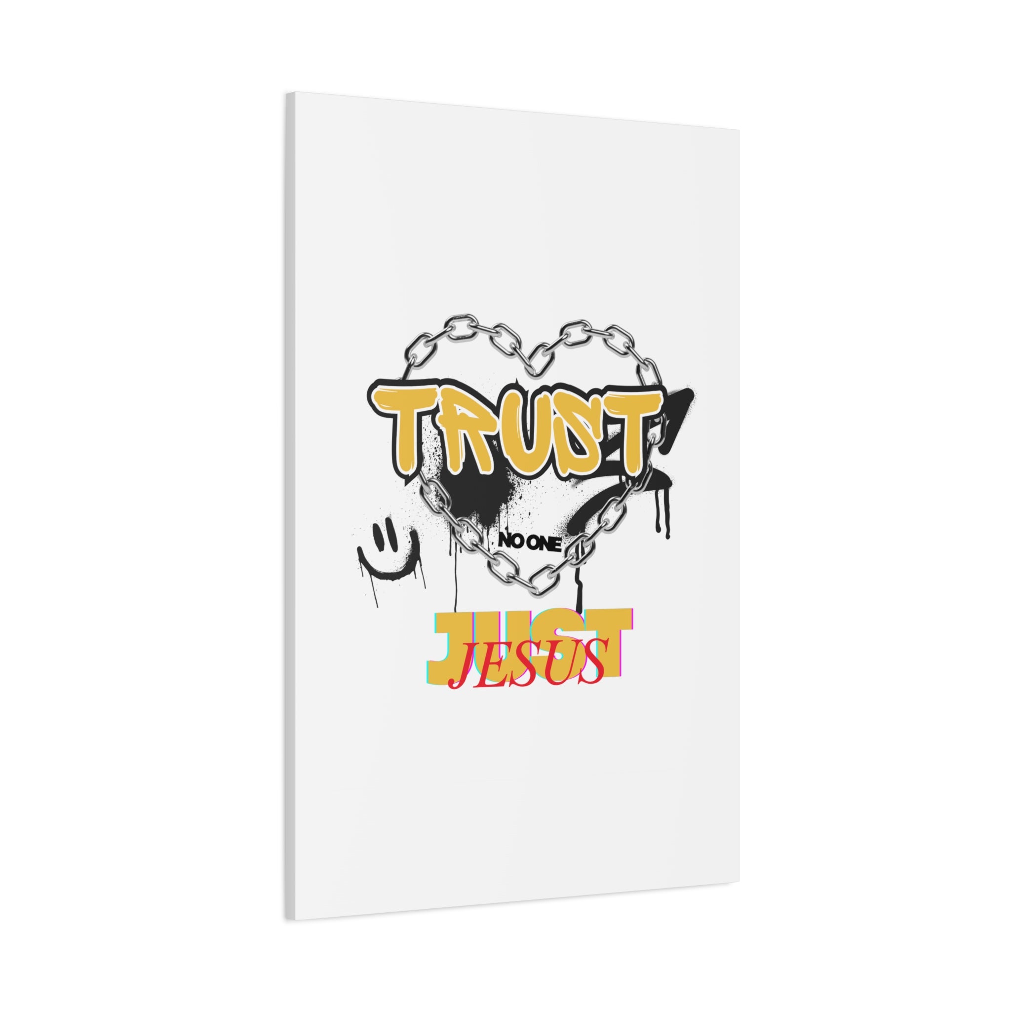 Trust No One Just Jesus Matte Canvas Wall Art