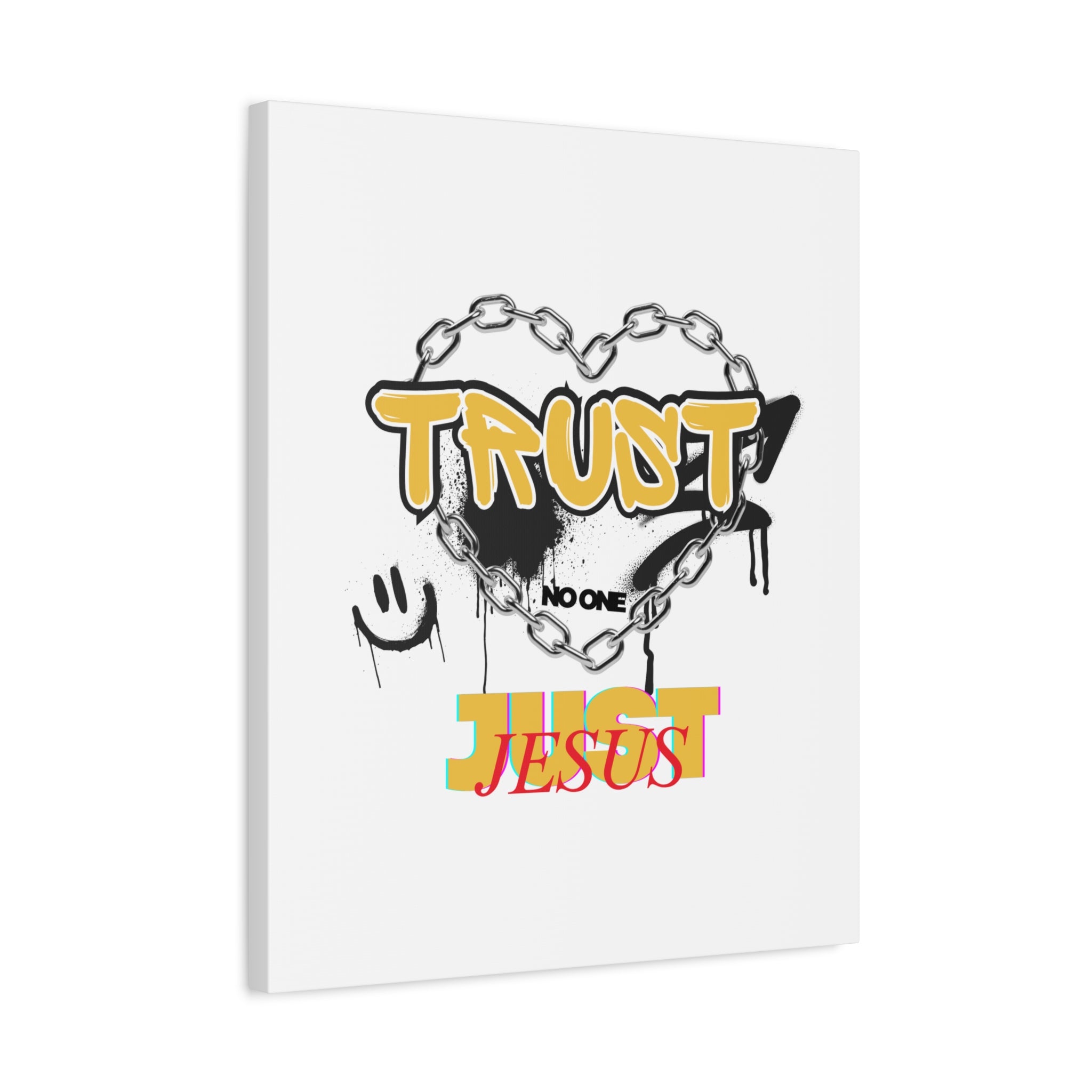Trust No One Just Jesus Matte Canvas Wall Art