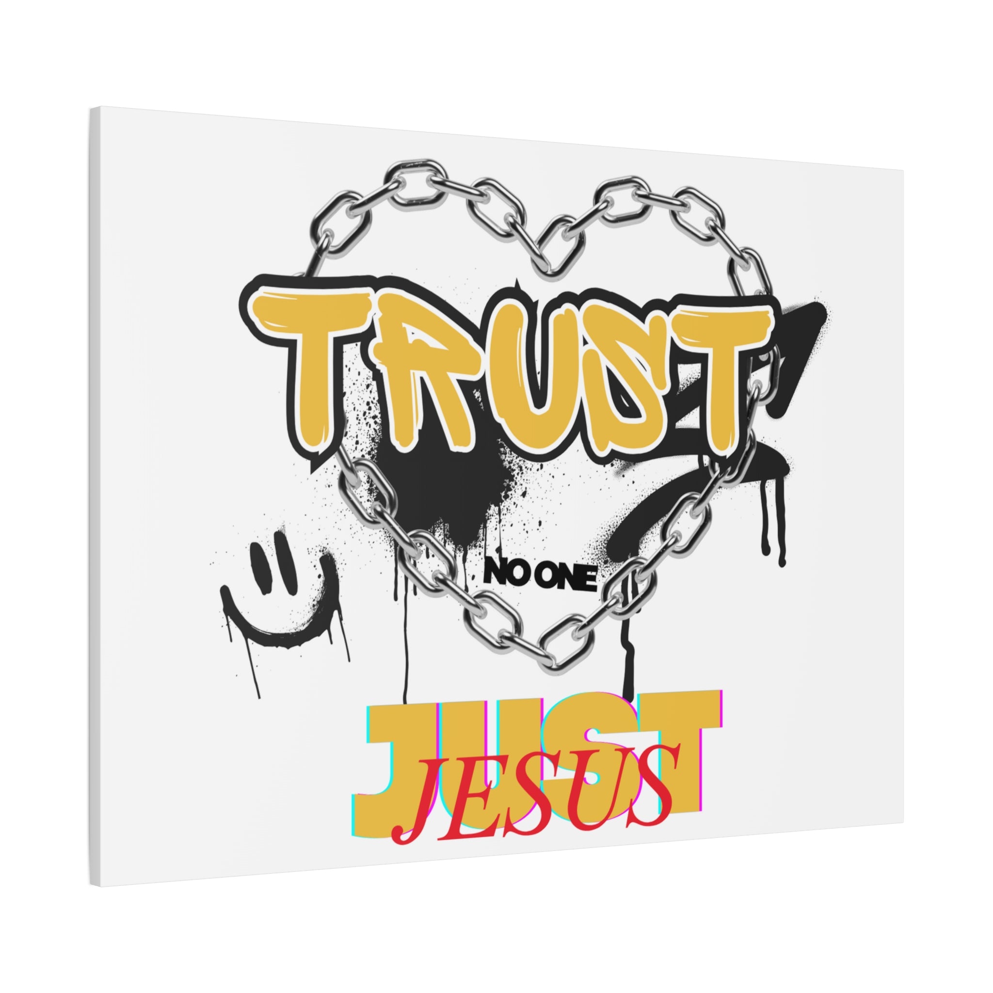 Trust No One Just Jesus Matte Canvas Wall Art