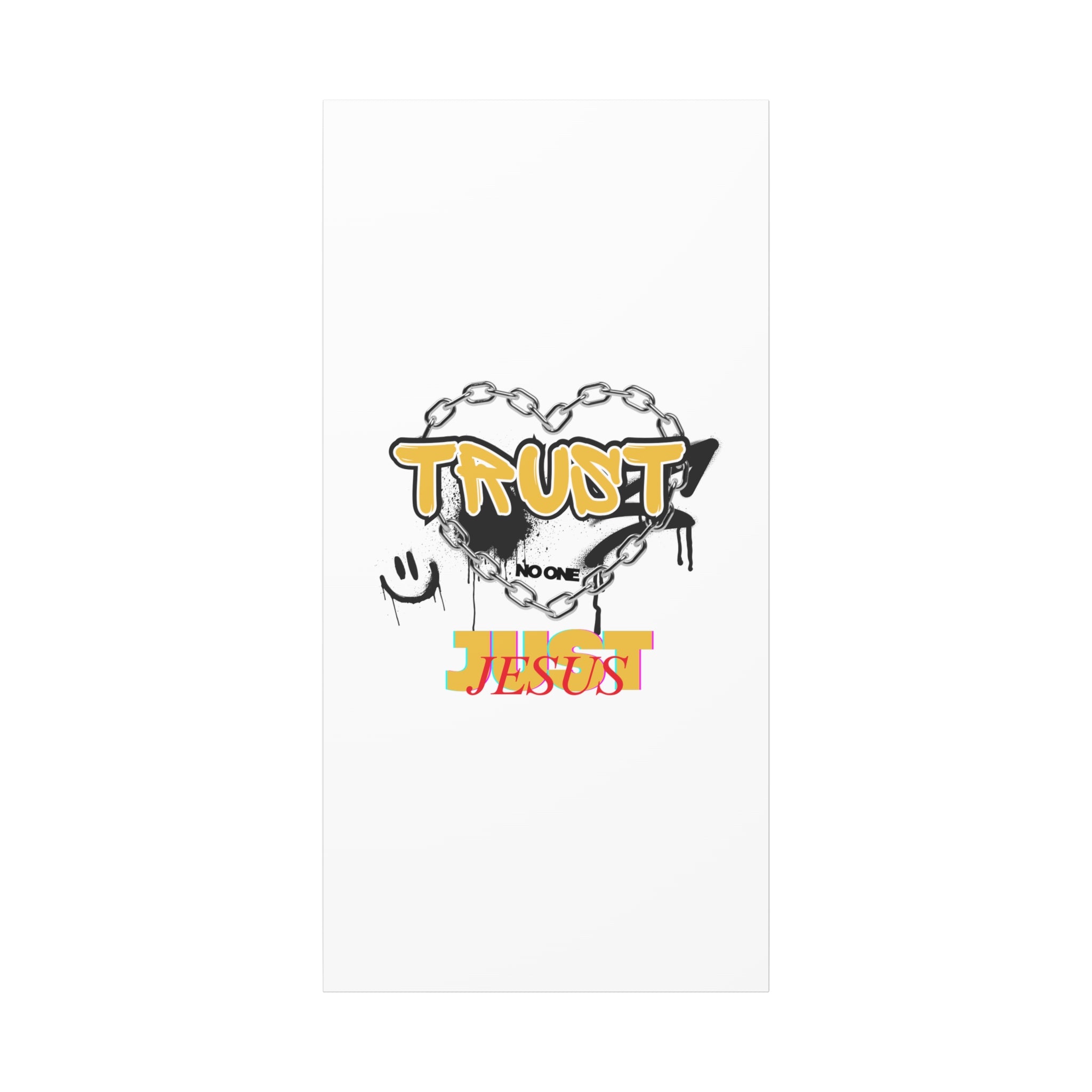 Trust No One Just Jesus Matte Canvas Wall Art