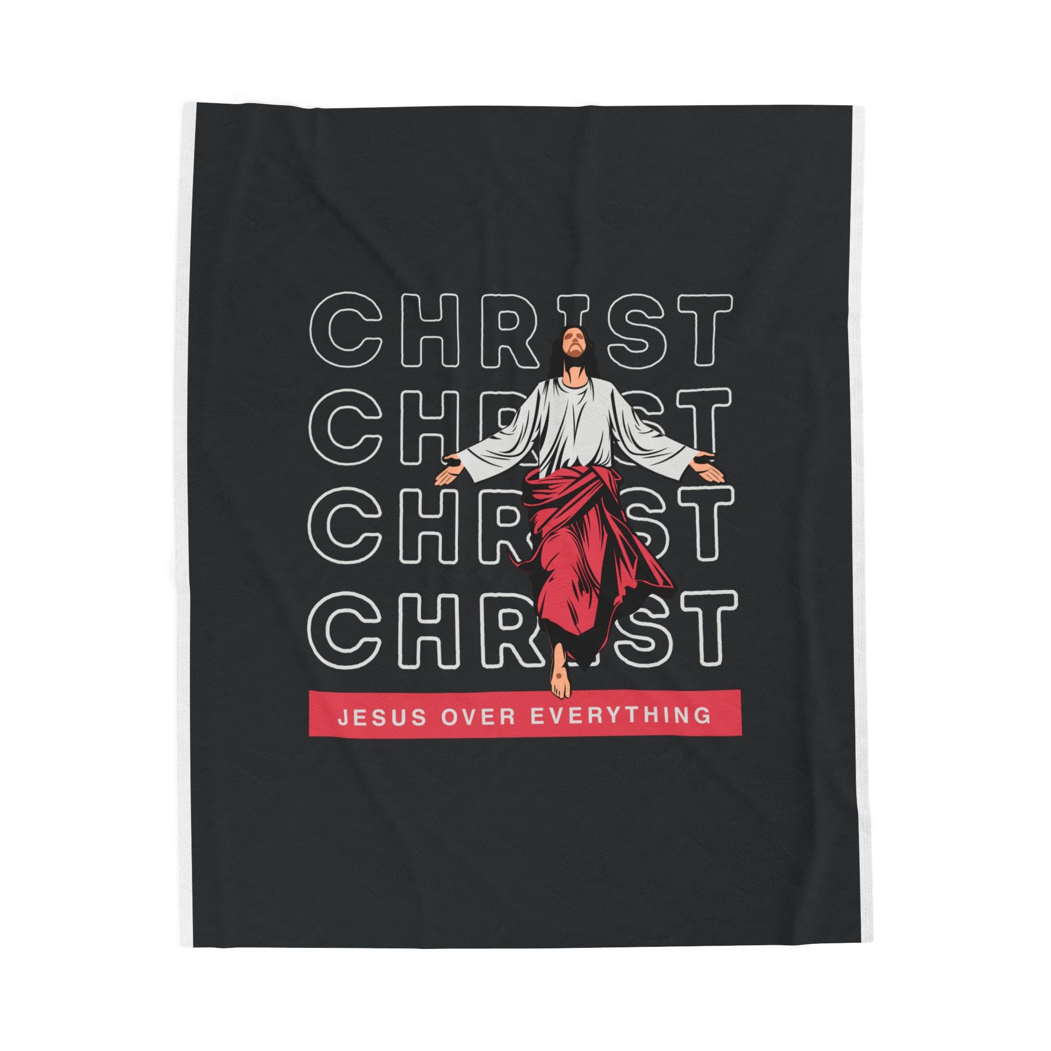Christmas - Jesus over everything Velveteen Plush Blanket – Cozy Self-Care Throw