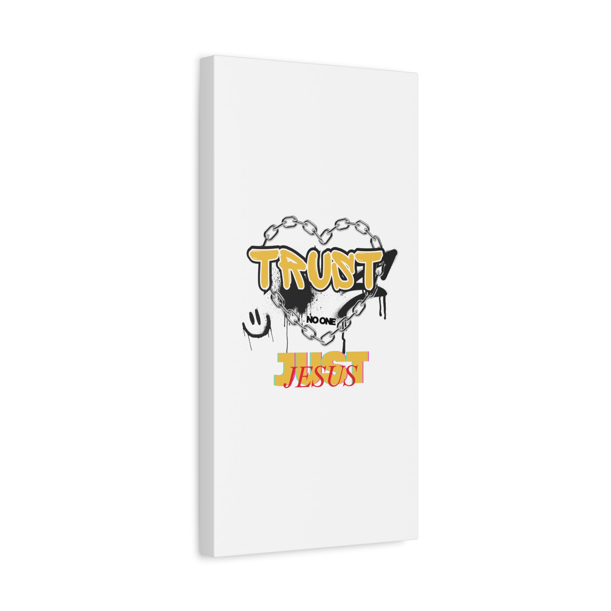 Trust No One Just Jesus Matte Canvas Wall Art