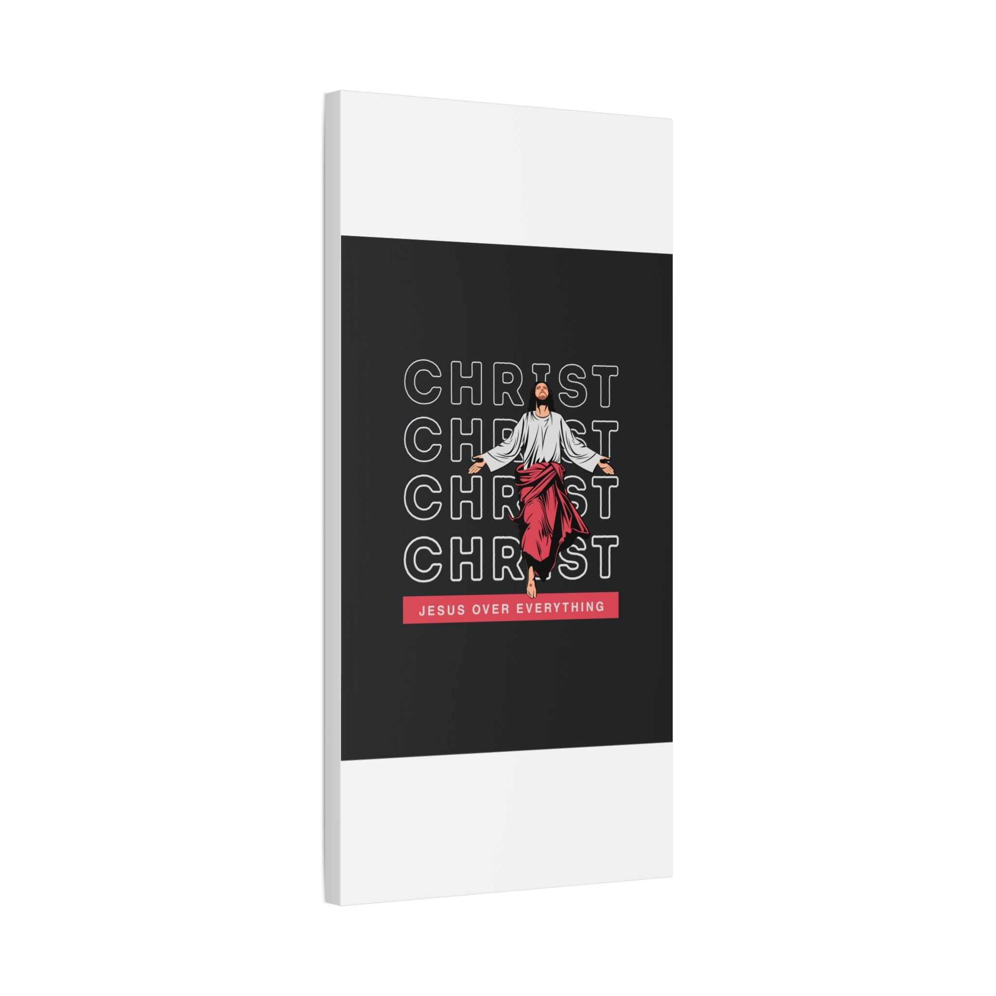 Christ Jesus Over Everything Canvas Wall Art — Inspirational Pastel Quote