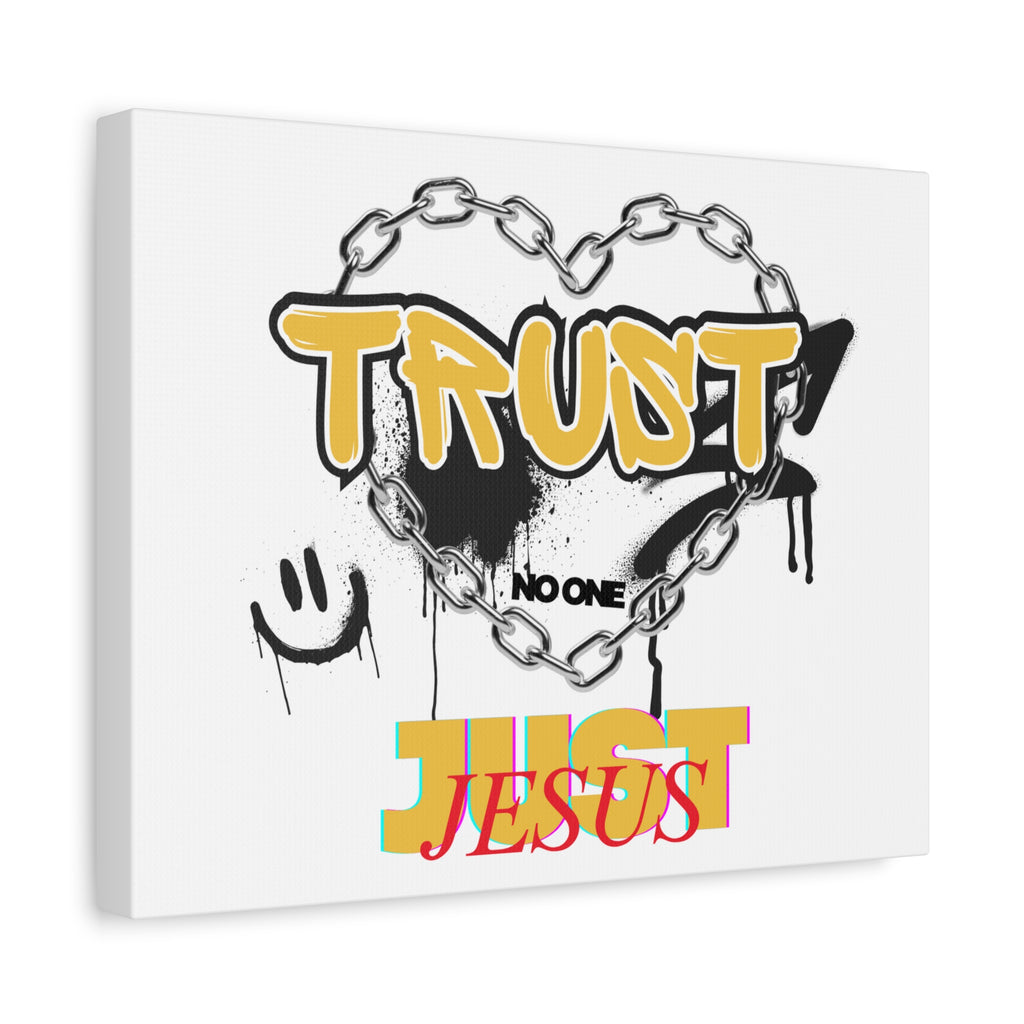 Trust No One Just Jesus Matte Canvas Wall Art