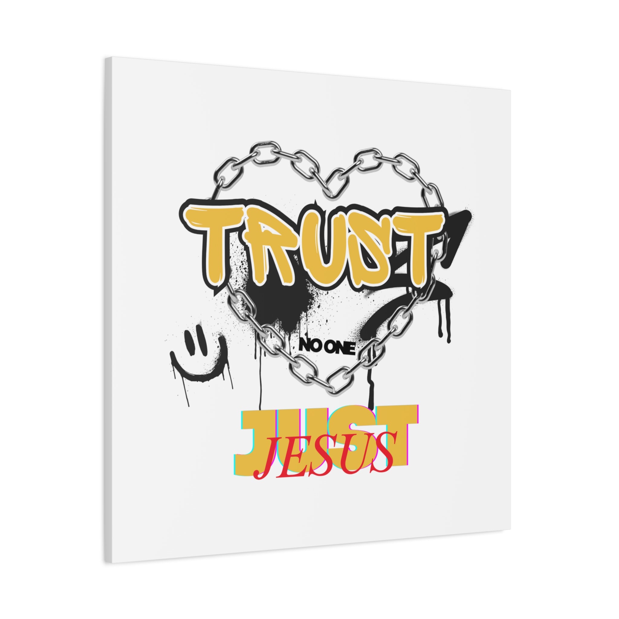 Trust No One Just Jesus Matte Canvas Wall Art