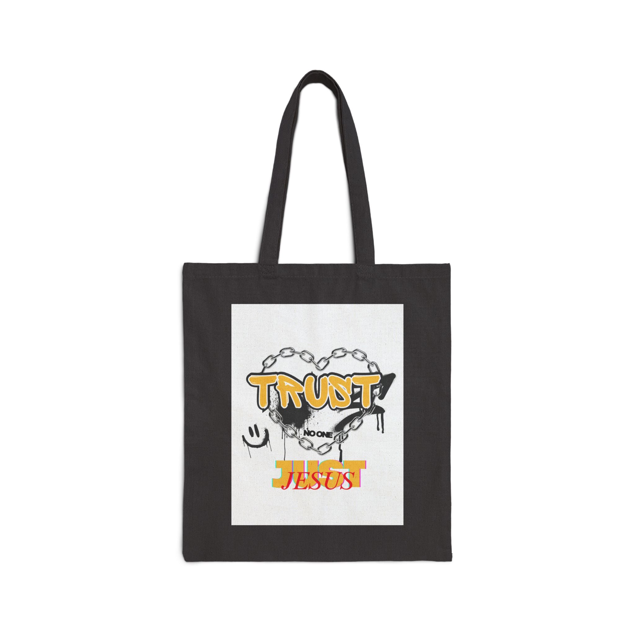 Trust No One Just Jesus Canvas Tote Bag