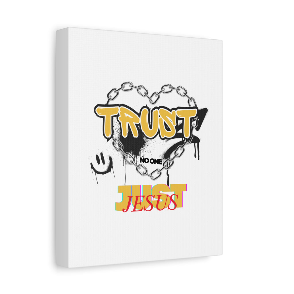Trust No One Just Jesus Matte Canvas Wall Art