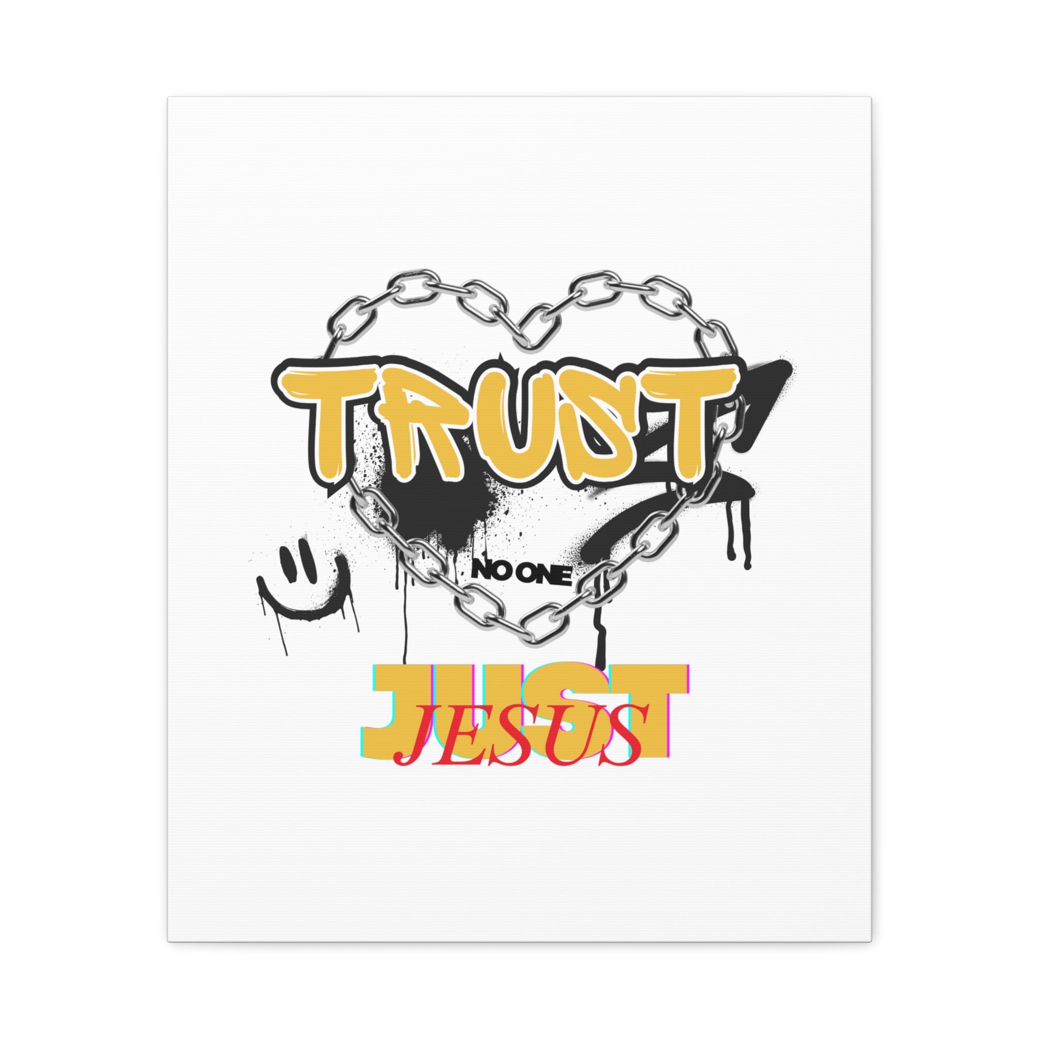 Trust No One Just Jesus Matte Canvas Wall Art