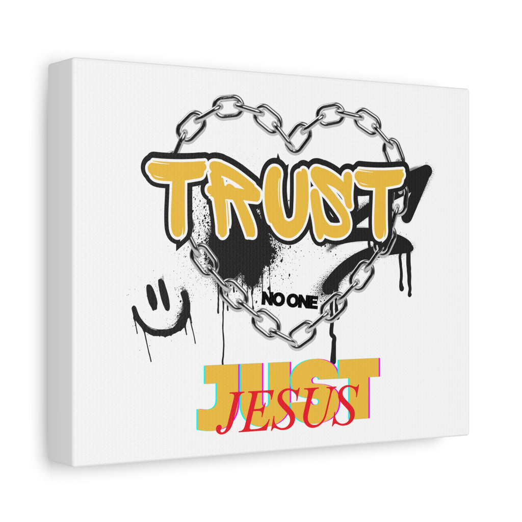 Trust No One Just Jesus Matte Canvas Wall Art