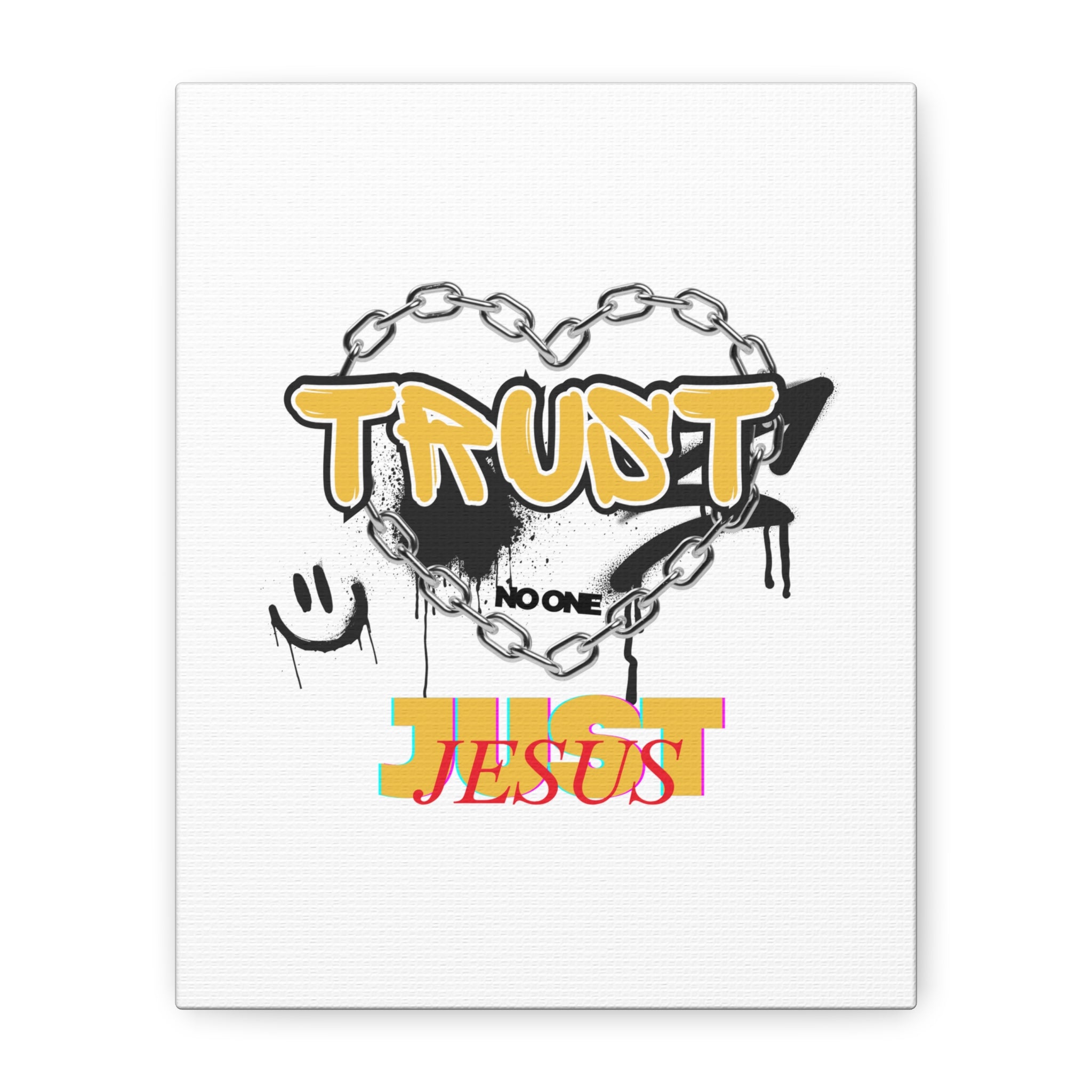 Trust No One Just Jesus Matte Canvas Wall Art