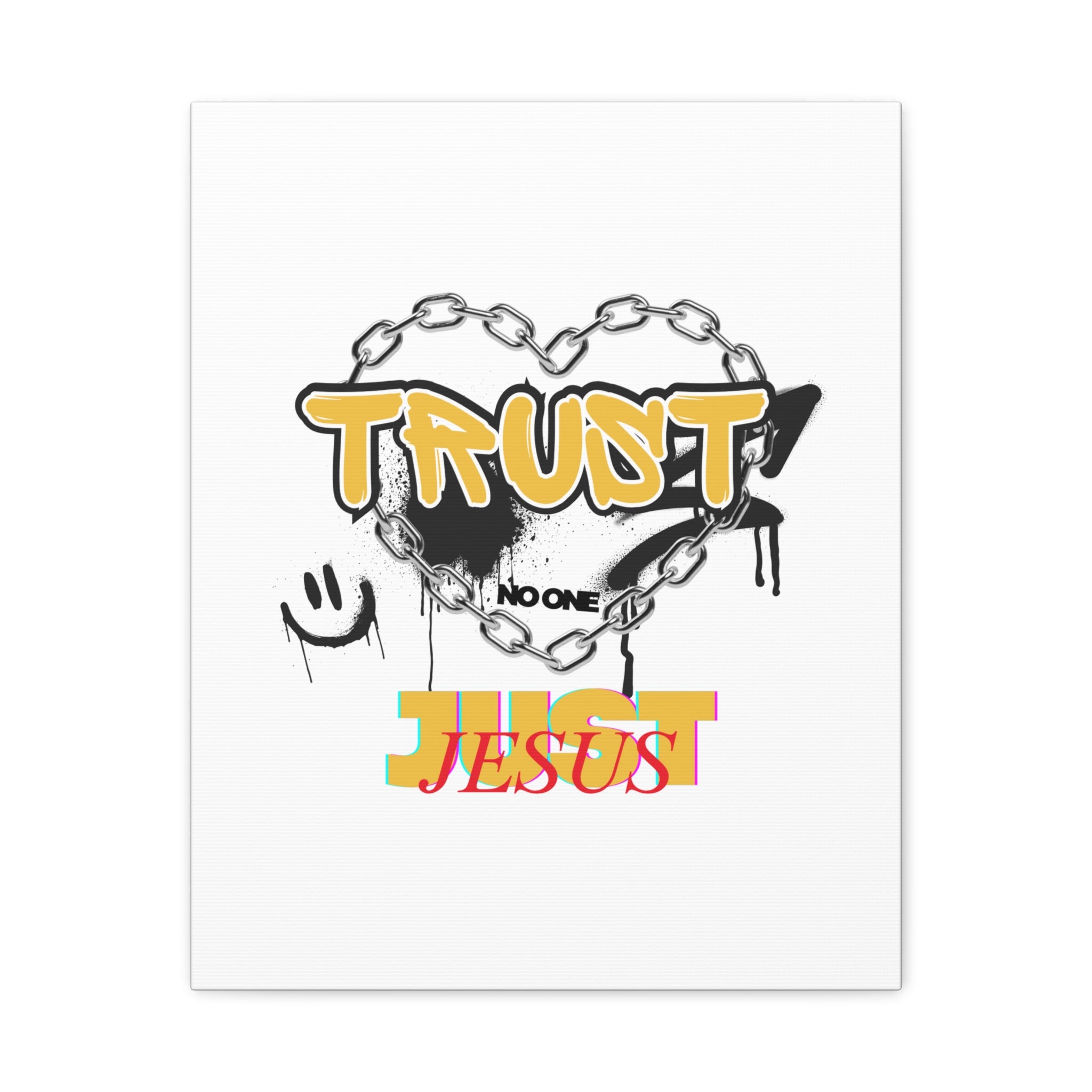 Trust No One Just Jesus Matte Canvas Wall Art
