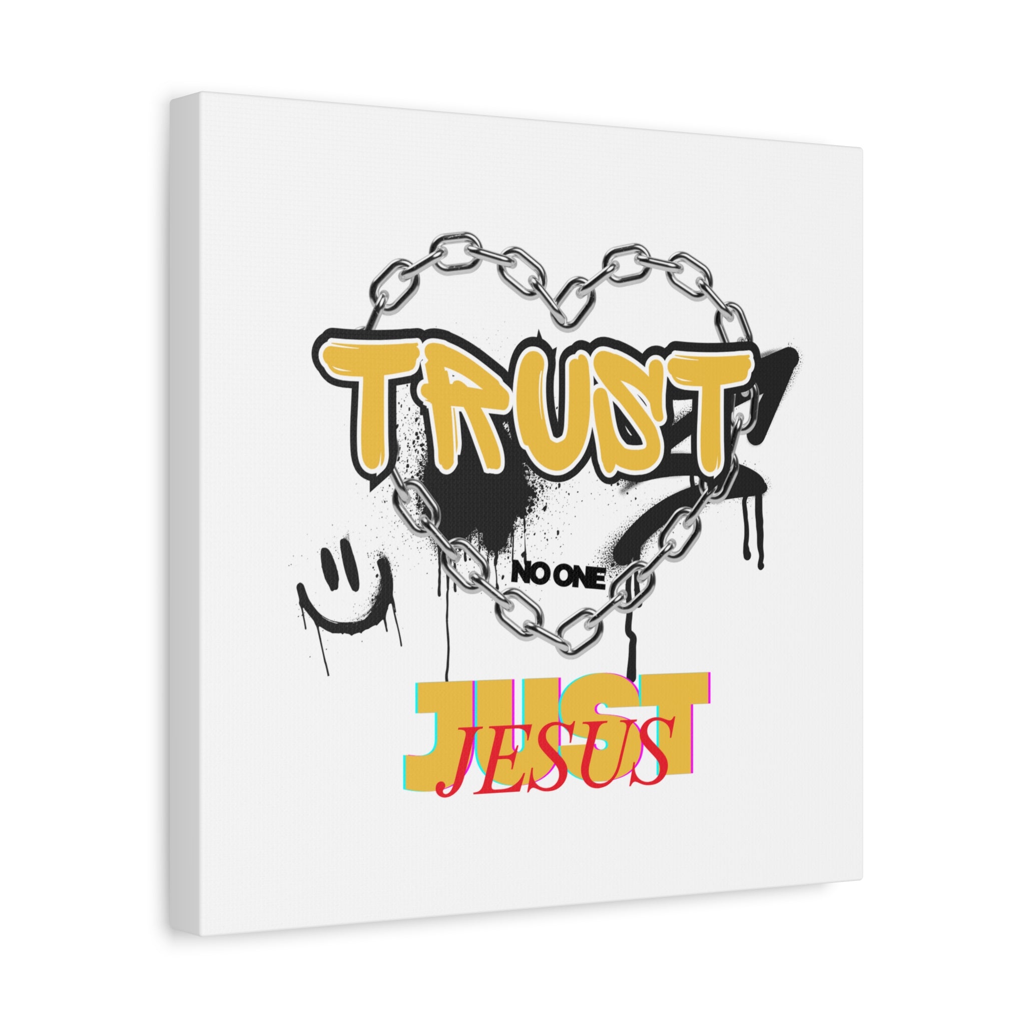 Trust No One Just Jesus Matte Canvas Wall Art