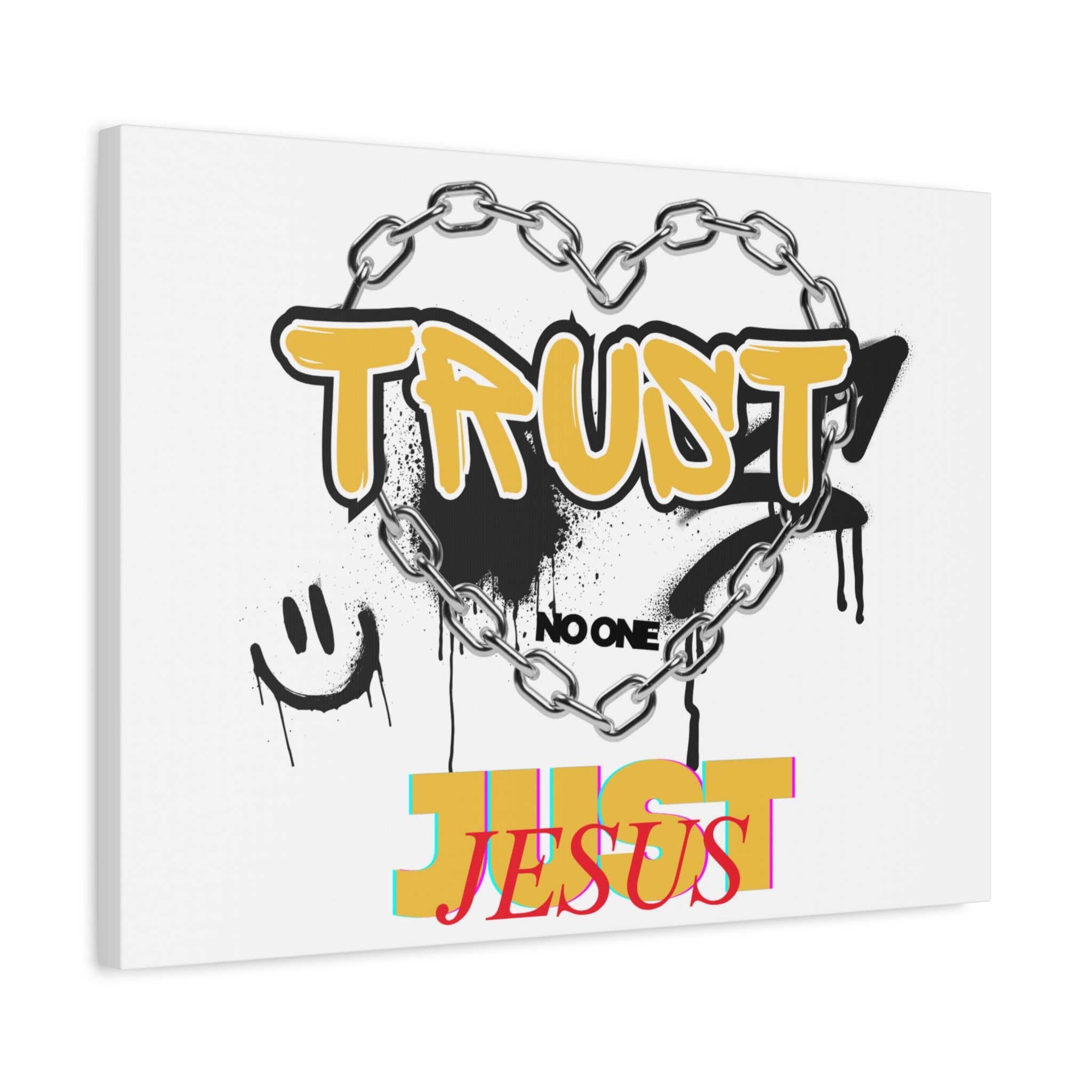 Trust No One Just Jesus Matte Canvas Wall Art