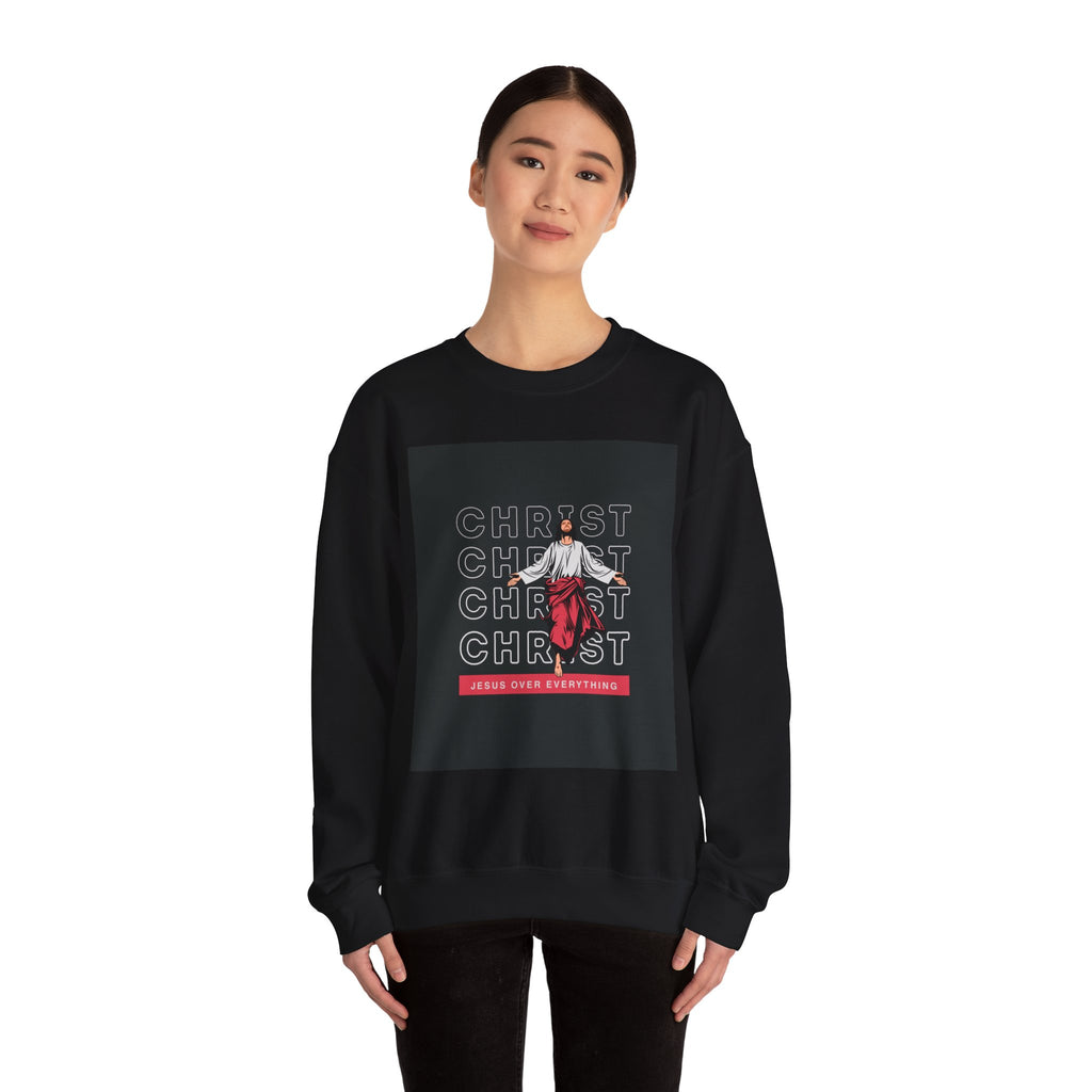 Christ - Jesus over everything Sweatshirt — Pastel Self-Care Crewneck