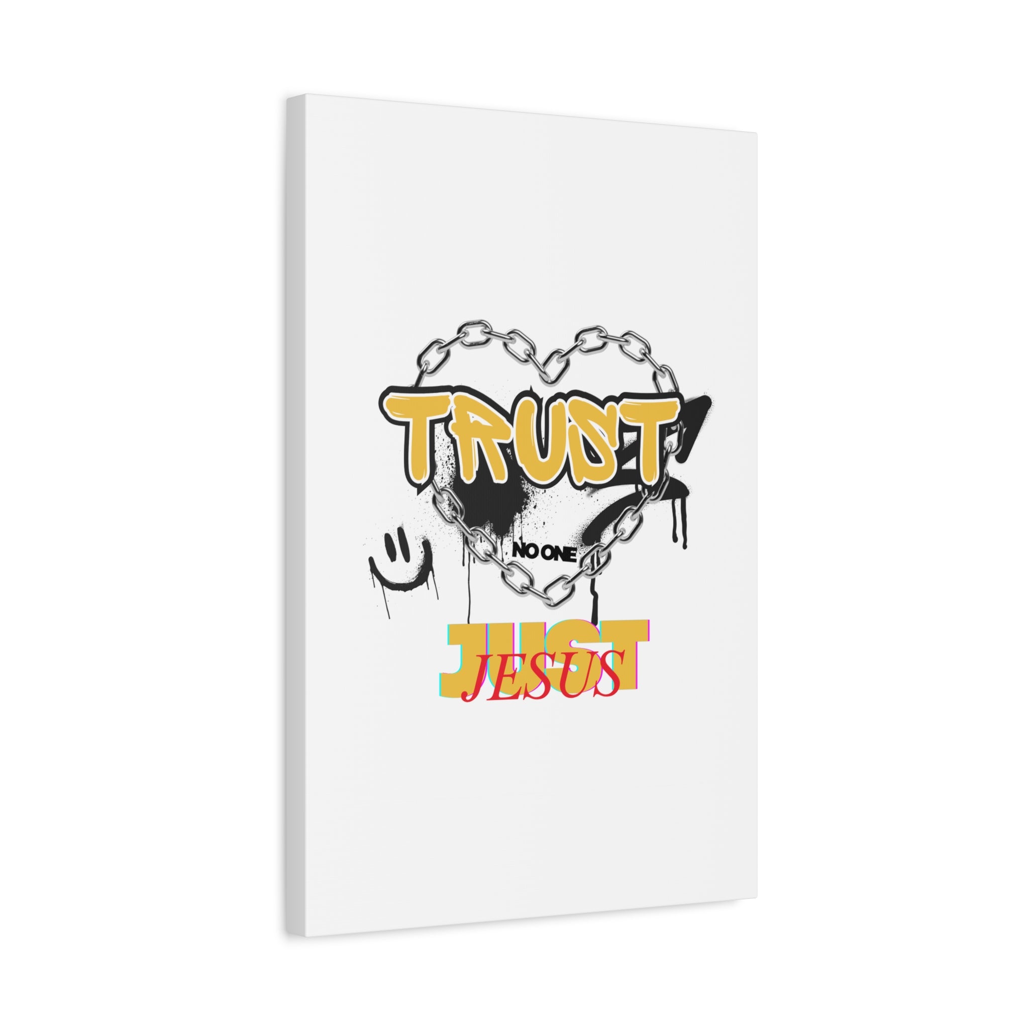 Trust No One Just Jesus Matte Canvas Wall Art