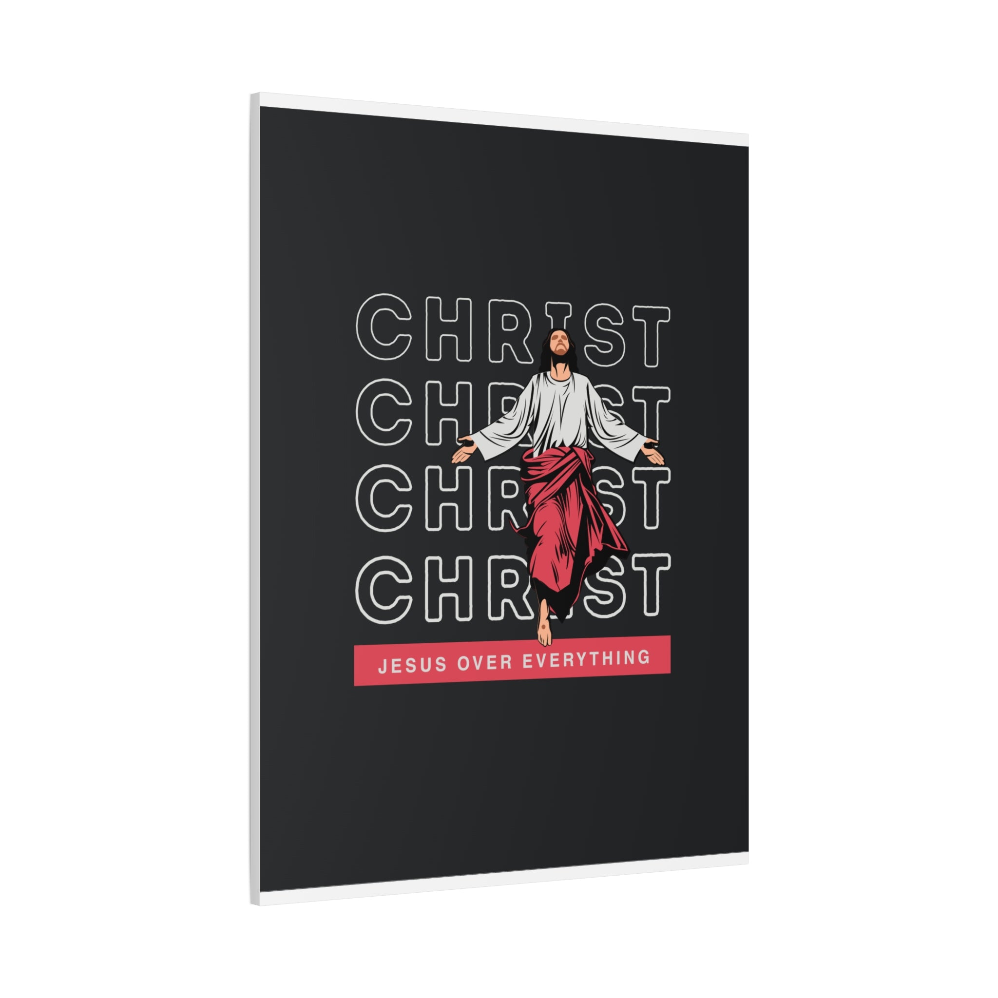 Christ Jesus Over Everything Canvas Wall Art — Inspirational Pastel Quote