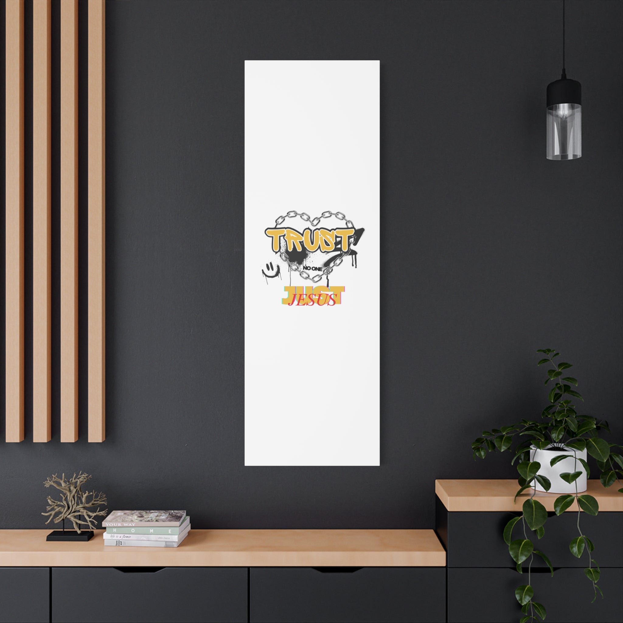 Trust No One Just Jesus Matte Canvas Wall Art