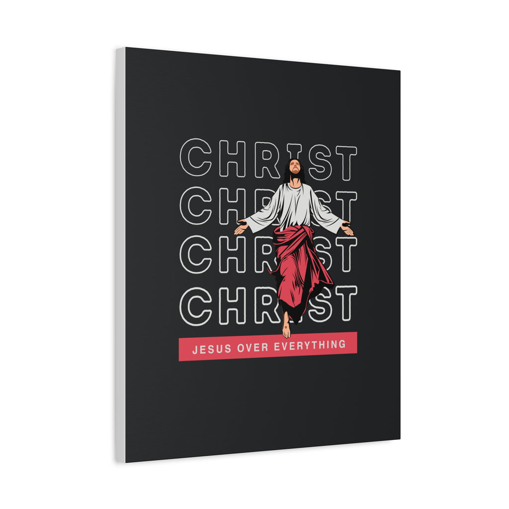 Christ Jesus Over Everything Canvas Wall Art — Inspirational Pastel Quote
