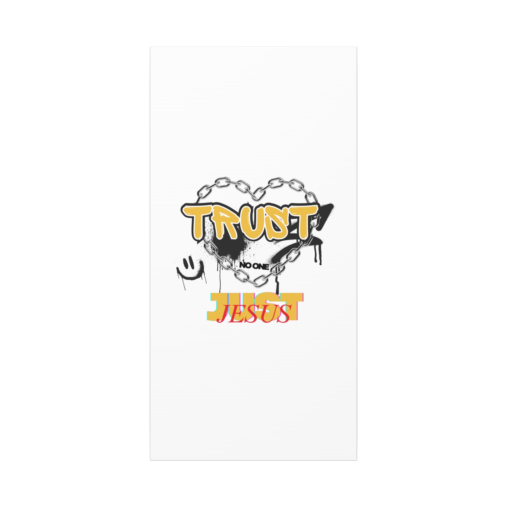 Trust No One Just Jesus Matte Canvas Wall Art