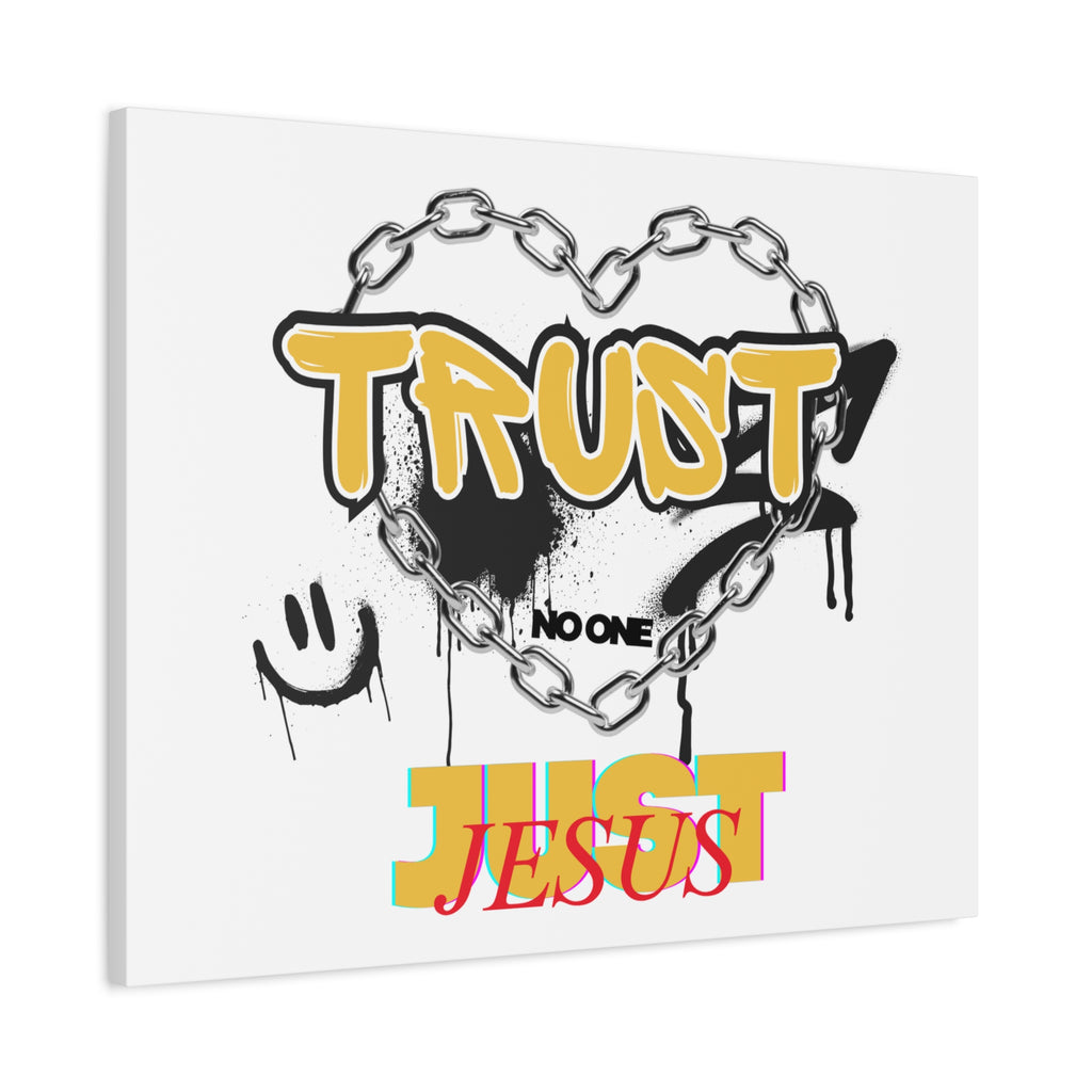 Trust No One Just Jesus Matte Canvas Wall Art