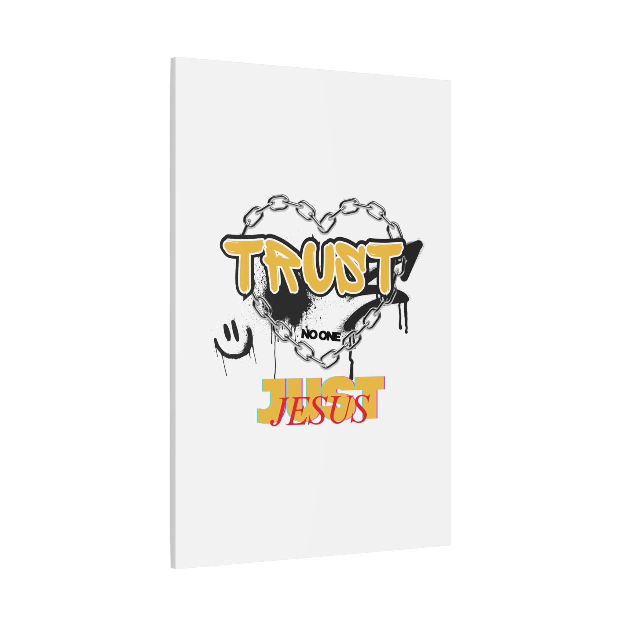 Trust No One Just Jesus Matte Canvas Wall Art