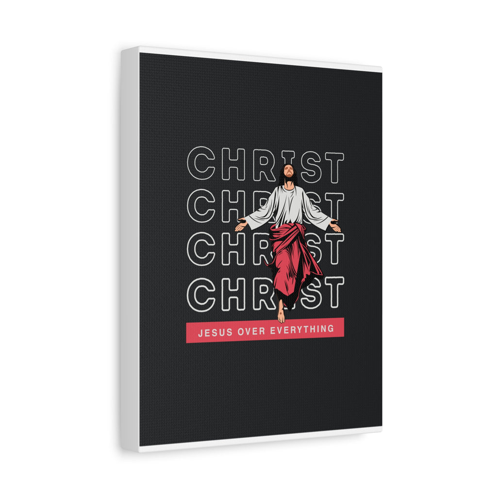 Christ Jesus Over Everything Canvas Wall Art — Inspirational Pastel Quote